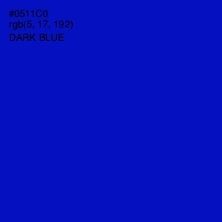 #0511C0 - Dark Blue Color Image