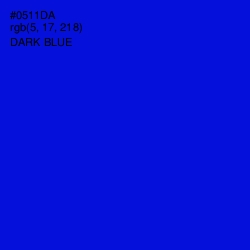 #0511DA - Dark Blue Color Image