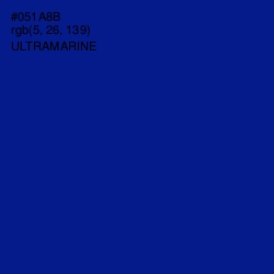 #051A8B - Ultramarine Color Image