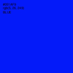 #051AF9 - Blue Color Image