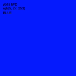 #051BFD - Blue Color Image