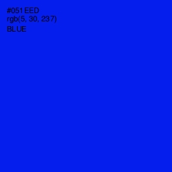 #051EED - Blue Color Image