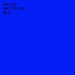 #051EF6 - Blue Color Image