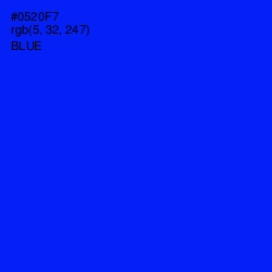 #0520F7 - Blue Color Image