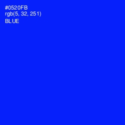 #0520FB - Blue Color Image