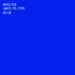 #0521EE - Blue Color Image