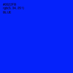 #0522FB - Blue Color Image