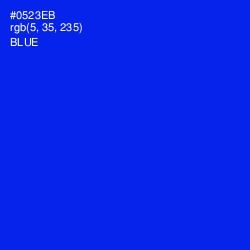 #0523EB - Blue Color Image