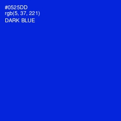 #0525DD - Dark Blue Color Image