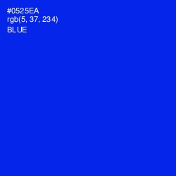 #0525EA - Blue Color Image