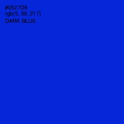 #0527D9 - Dark Blue Color Image