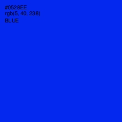 #0528EE - Blue Color Image