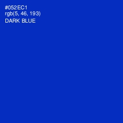 #052EC1 - Dark Blue Color Image