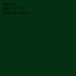 #052F11 - English Holly Color Image