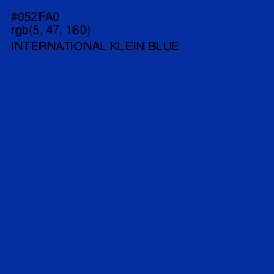 #052FA0 - International Klein Blue Color Image