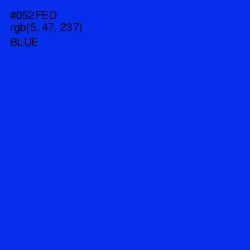 #052FED - Blue Color Image
