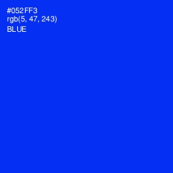 #052FF3 - Blue Color Image