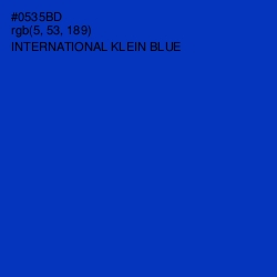 #0535BD - International Klein Blue Color Image