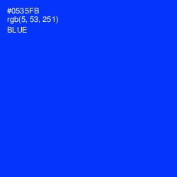 #0535FB - Blue Color Image