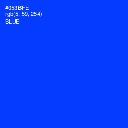 #053BFE - Blue Color Image