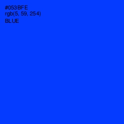 #053BFE - Blue Color Image