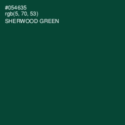 #054635 - Sherwood Green Color Image