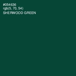 #054636 - Sherwood Green Color Image