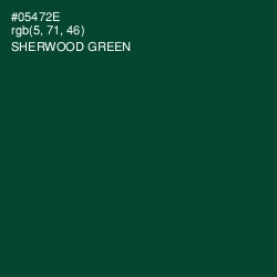 #05472E - Sherwood Green Color Image