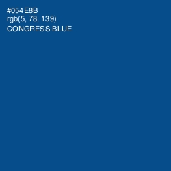 #054E8B - Congress Blue Color Image