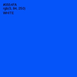 #0554FA - Blue Ribbon Color Image