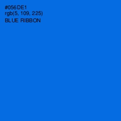 #056DE1 - Blue Ribbon Color Image