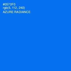 #0570F0 - Azure Radiance Color Image