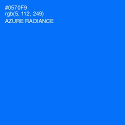 #0570F9 - Azure Radiance Color Image