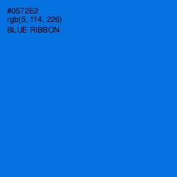 #0572E2 - Blue Ribbon Color Image