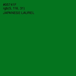 #05741F - Japanese Laurel Color Image