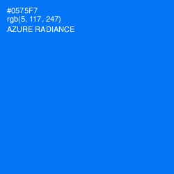 #0575F7 - Azure Radiance Color Image