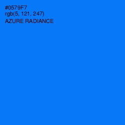 #0579F7 - Azure Radiance Color Image