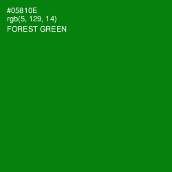 #05810E - Forest Green Color Image