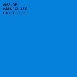 #0581DB - Pacific Blue Color Image