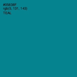 #05838F - Teal Color Image