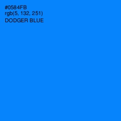 #0584FB - Dodger Blue Color Image