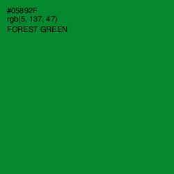 #05892F - Forest Green Color Image