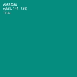 #058D80 - Teal Color Image