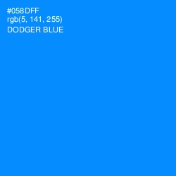 #058DFF - Dodger Blue Color Image