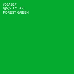 #05AB2F - Forest Green Color Image