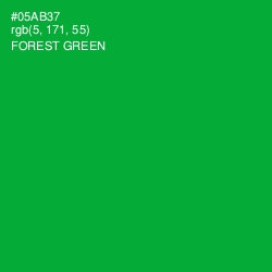 #05AB37 - Forest Green Color Image