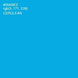 #05ABE2 - Cerulean Color Image