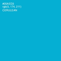 #05AED3 - Cerulean Color Image