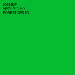 #05BB2F - Forest Green Color Image