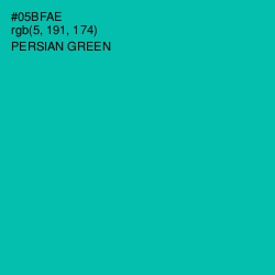 #05BFAE - Persian Green Color Image